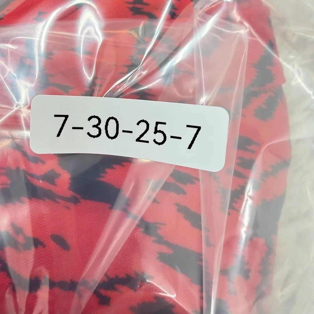 Blair Red Midi Dress Women's Vintage Retro Mock Neck LS Belted Abstract Print - Picture 12 of 12